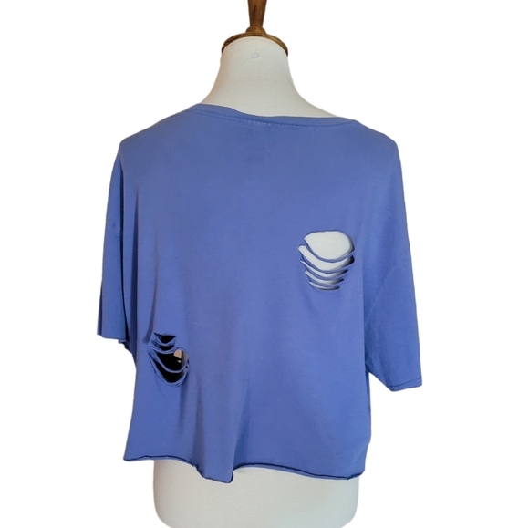 Vintage‎ Polo Ralph Lauren Distressed Cropped T Shirt - Picture 6 of 7